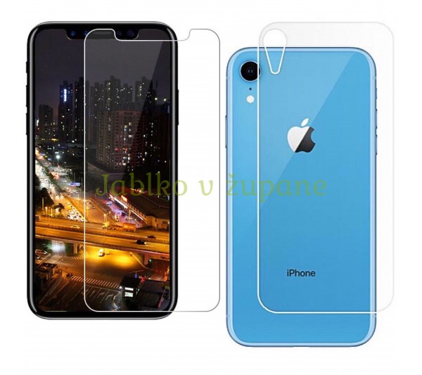 Tvrdené sklo Prémium HD iPhone XR - predné + zadné